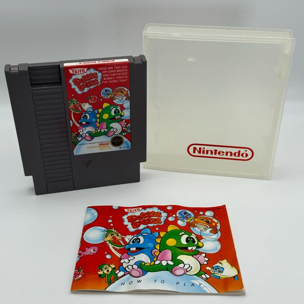 Vintage Nintendo NES Bubble Bobble game